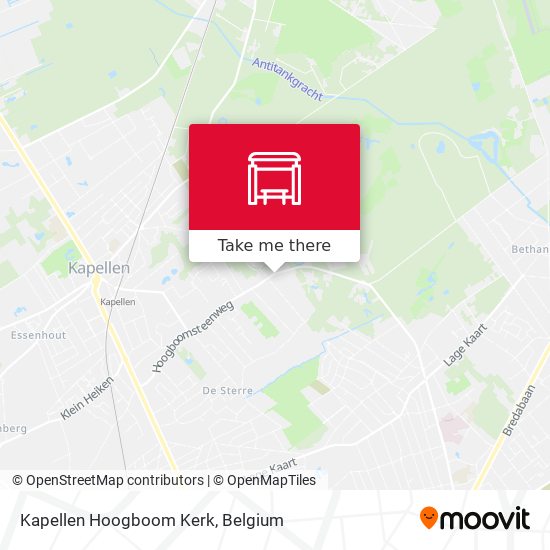 Kapellen Hoogboom Kerk map