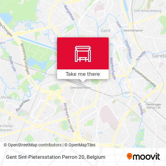 Gent Sint-Pietersstation Perron 20 map