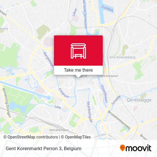 Gent Korenmarkt Perron 3 plan
