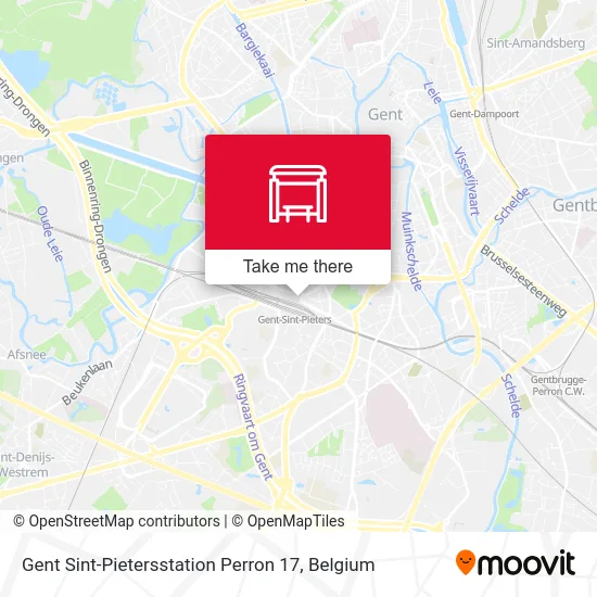 Gent Sint-Pietersstation Perron 17 map