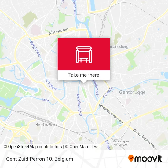 Gent Zuid Perron 10 map
