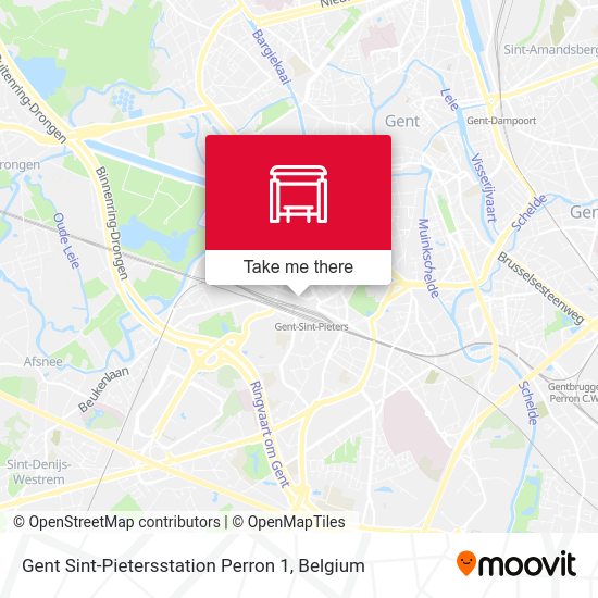 Gent Sint-Pietersstation Perron 1 map