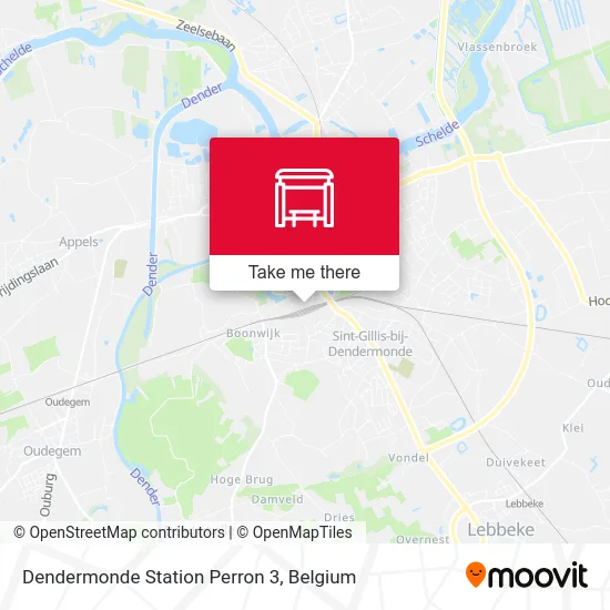 Dendermonde Station Perron 3 map