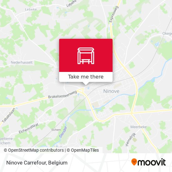 Ninove Carrefour map