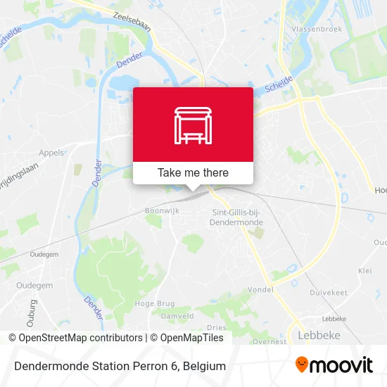 Dendermonde Station Perron 6 map