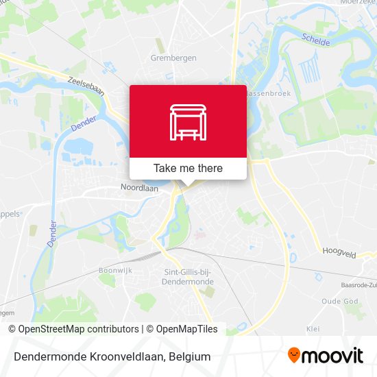 Dendermonde Kroonveldlaan map