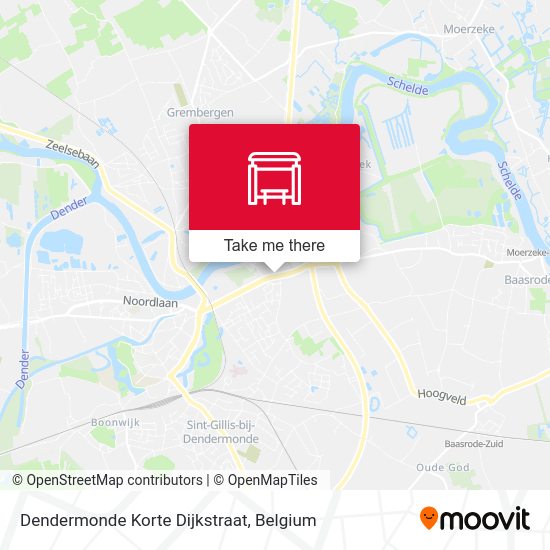 Dendermonde Korte Dijkstraat map