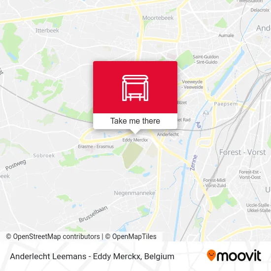 Anderlecht Leemans - Eddy Merckx map