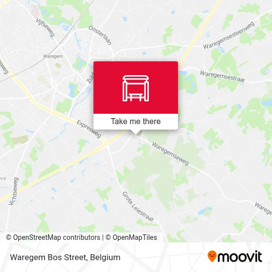 Waregem Bos Street map