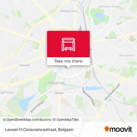 Leuven H.Consciencestraat map