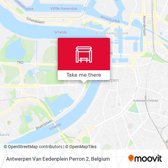 Antwerpen Van Eedenplein Perron 2 map