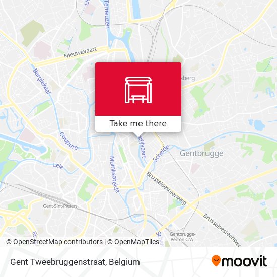 Gent Tweebruggenstraat map