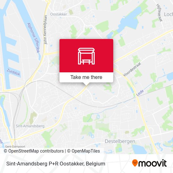 Sint-Amandsberg P+R Oostakker map
