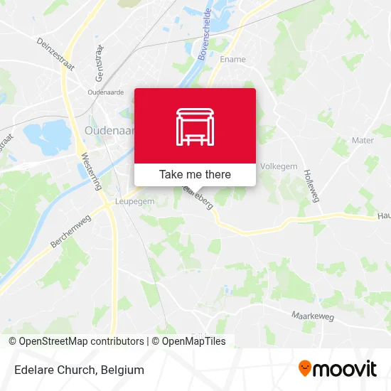 Edelare Church map