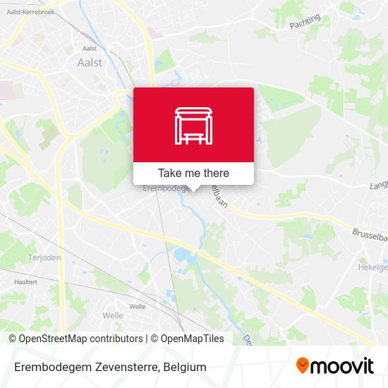 Erembodegem Zevensterre map