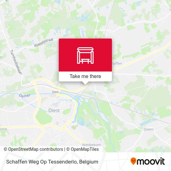 Schaffen Weg Op Tessenderlo map