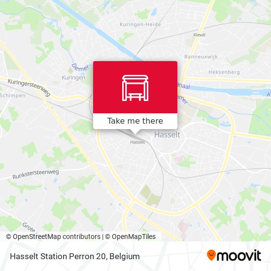 Hasselt Station Perron 20 map