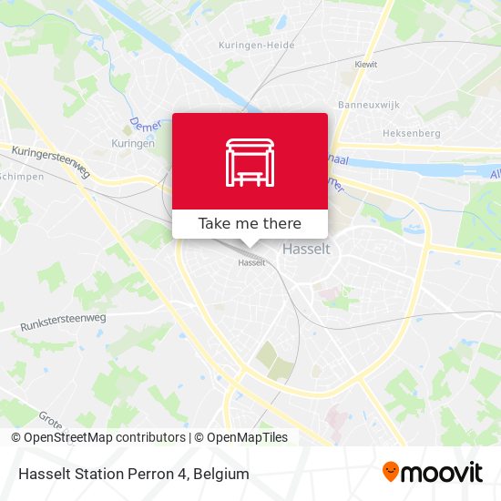 Hasselt Station Perron 4 map