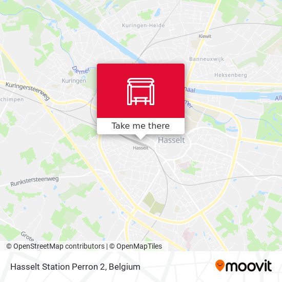 Hasselt Station Perron 2 map