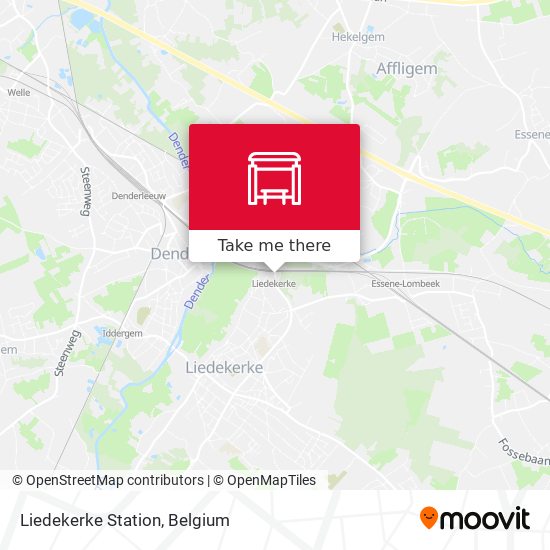 Liedekerke Station map