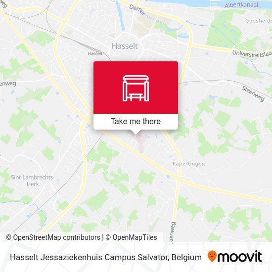 Hasselt Jessaziekenhuis Campus Salvator map