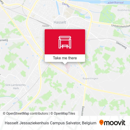 Hasselt Jessaziekenhuis Campus Salvator map