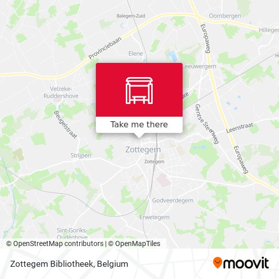 Zottegem Bibliotheek map