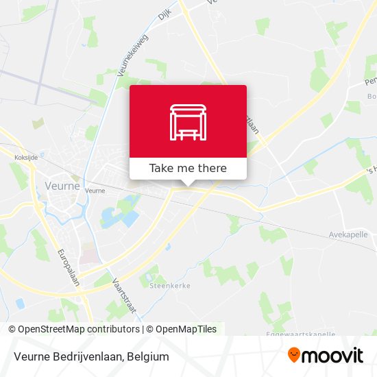 Veurne Bedrijvenlaan map