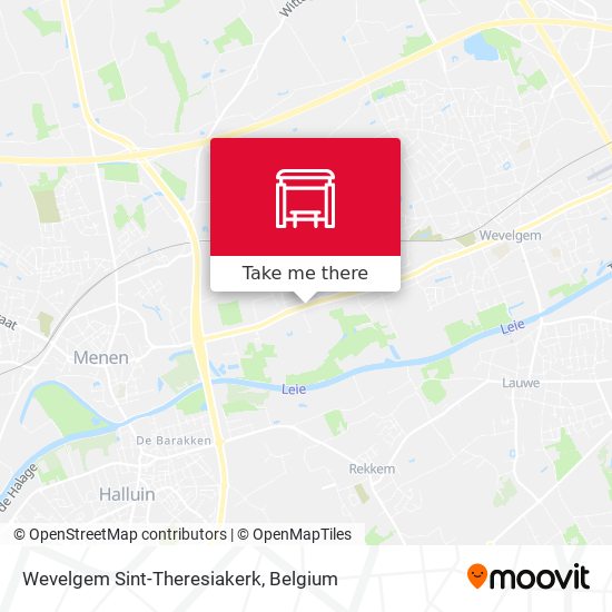Wevelgem Sint-Theresiakerk map