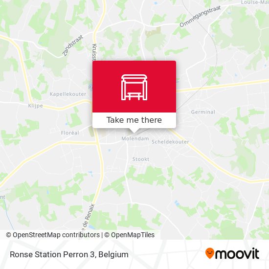 Ronse Station Perron 3 map