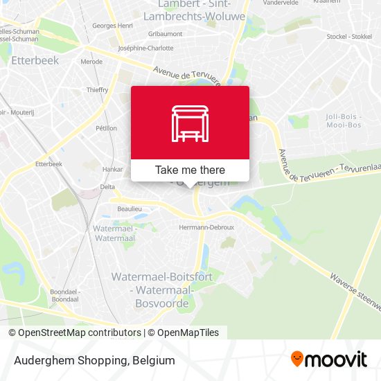 Auderghem Shopping map