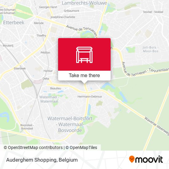 Auderghem Shopping map