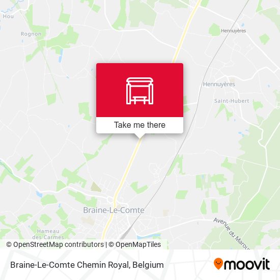 Braine-Le-Comte Chemin Royal map