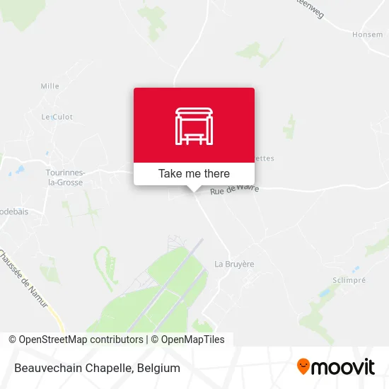 Beauvechain Chapel map