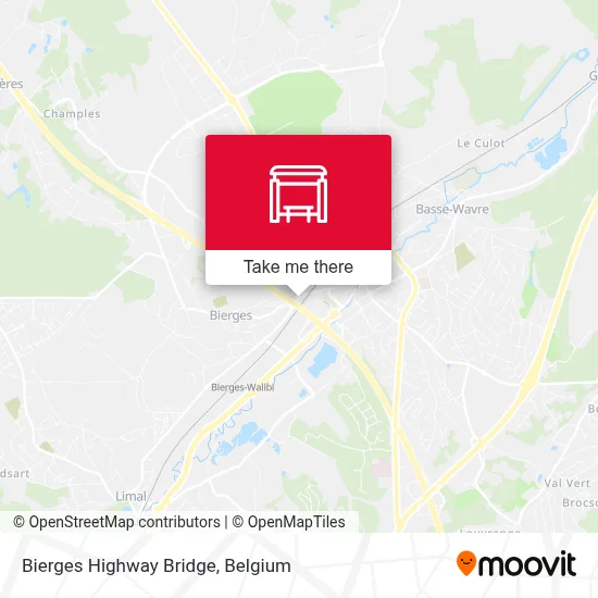 Bierges Highway Bridge map