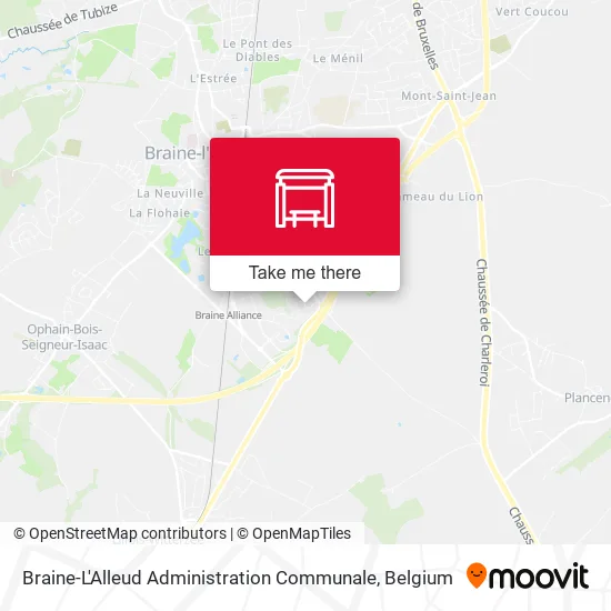 Braine-L'Alleud Administration Communale map