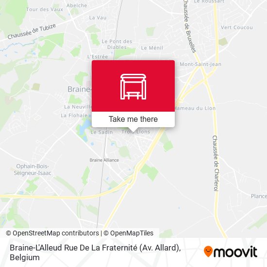Braine-L'Alleud Rue De La Fraternité (Av. Allard) map