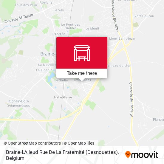 Braine-L'Alleud Rue De La Fraternité (Desnouettes) map