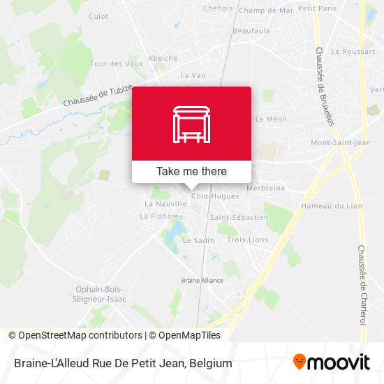 Braine-L'Alleud Rue De Petit Jean map