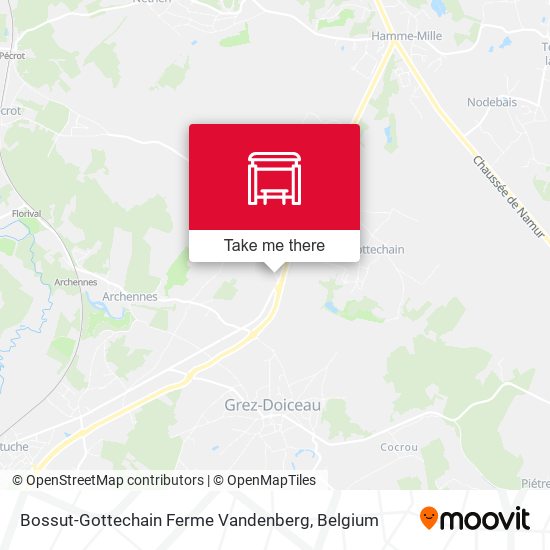 Bossut-Gottechain Ferme Vandenberg map