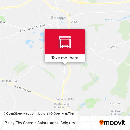 Baisy-Thy Chemin Sainte-Anne map