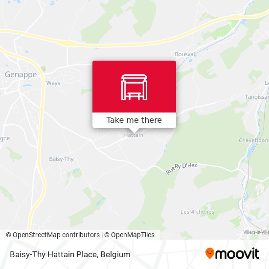 Baisy-Thy Hattain Place map