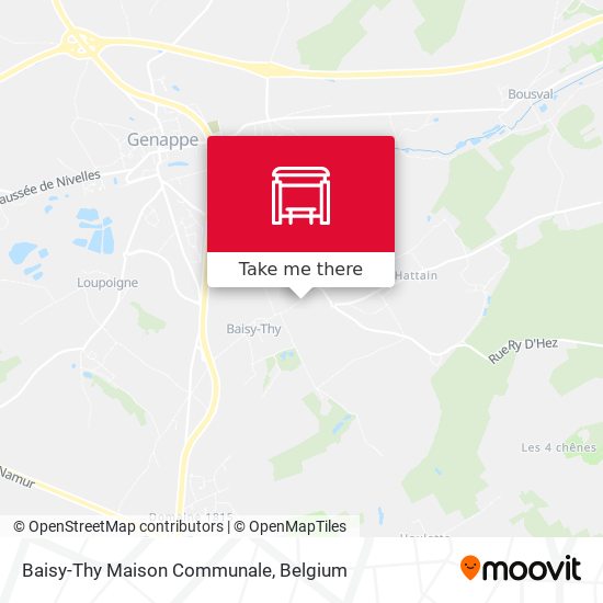 Baisy-Thy Maison Communale map