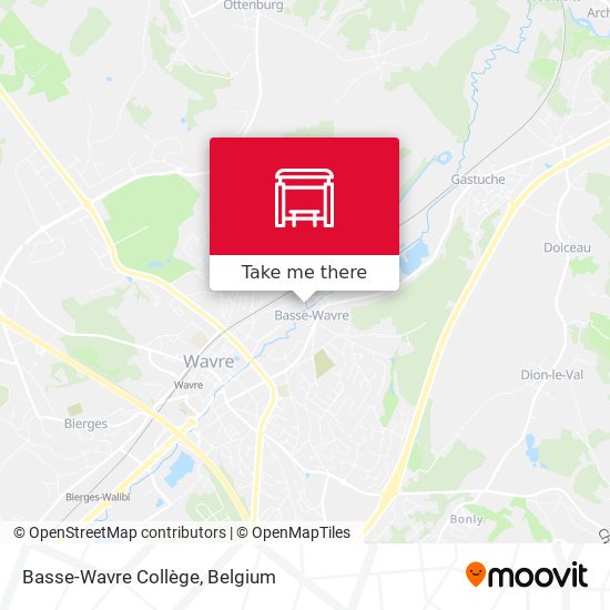 Basse-Wavre Collège map