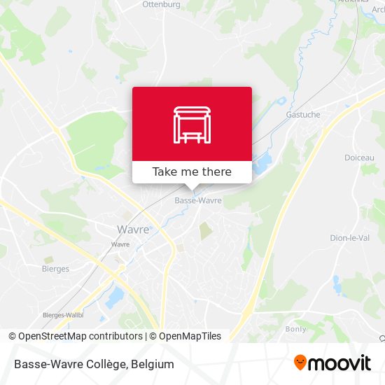 Basse-Wavre Collège map