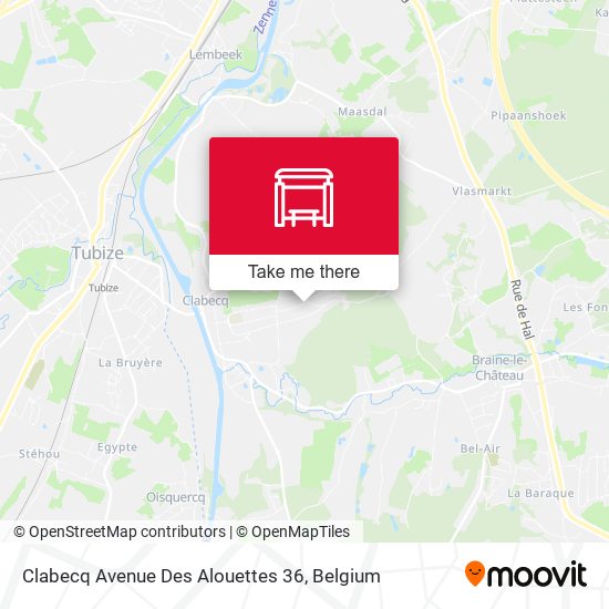 Clabecq Avenue Des Alouettes 36 map