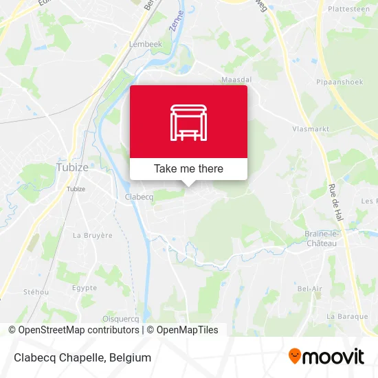 Clabecq Chapelle map