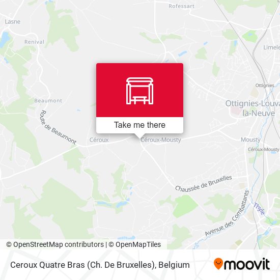 Ceroux Quatre Bras (Ch. De Bruxelles) plan