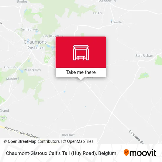 Chaumont-Gistoux Calf's Tail (Huy Road) map