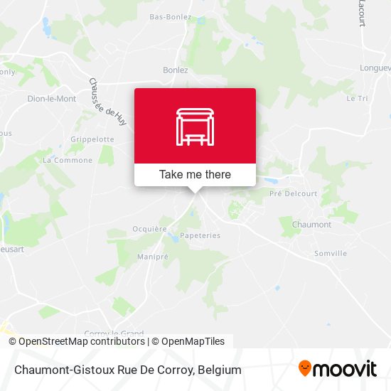 Chaumont-Gistoux  Rue De Corroy map